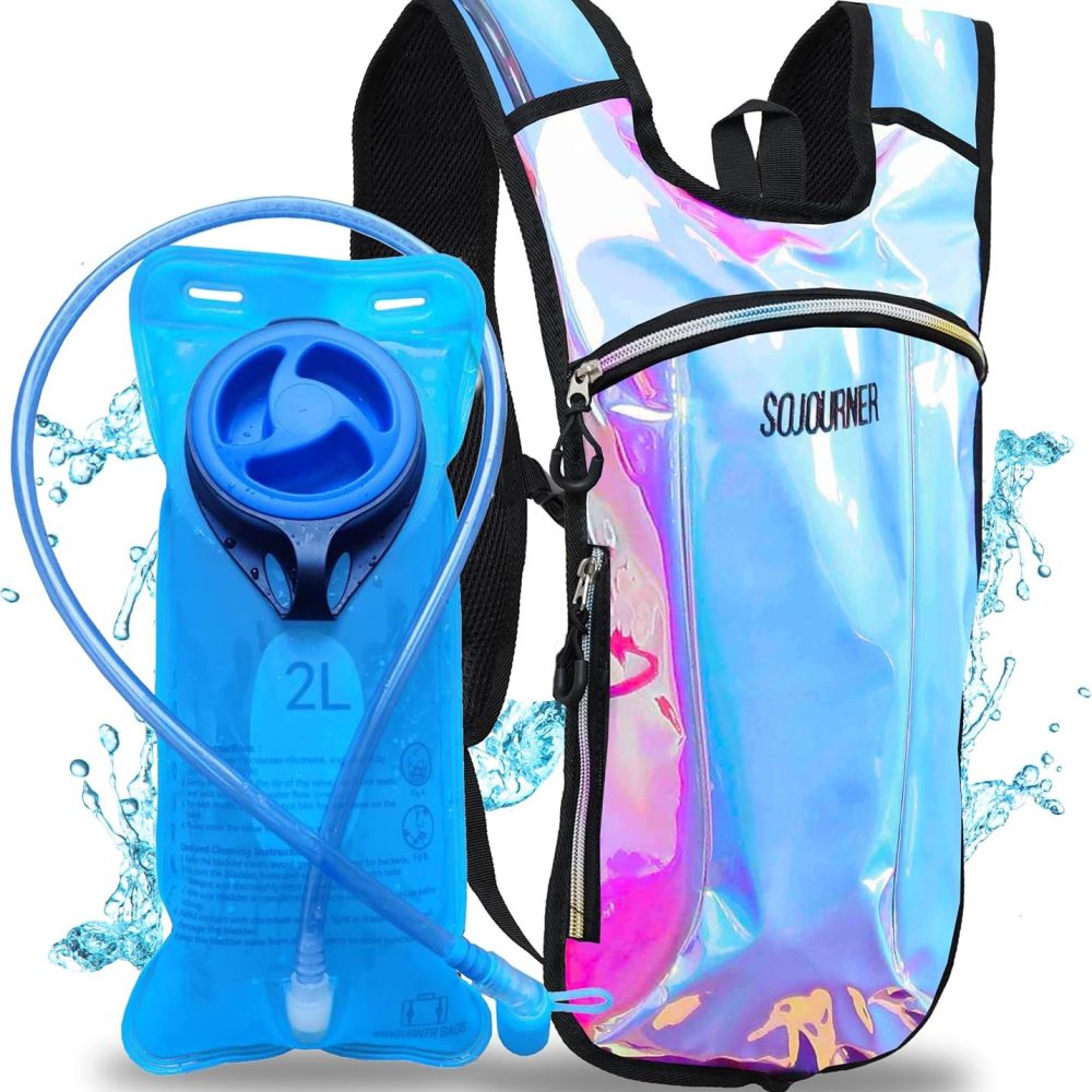 Sojourner Rave Hydration Pack - Hydration Backpack - Hydropack with 2L Bladder - Water Backpack for Festivals, Hiking, Running, Biking and More